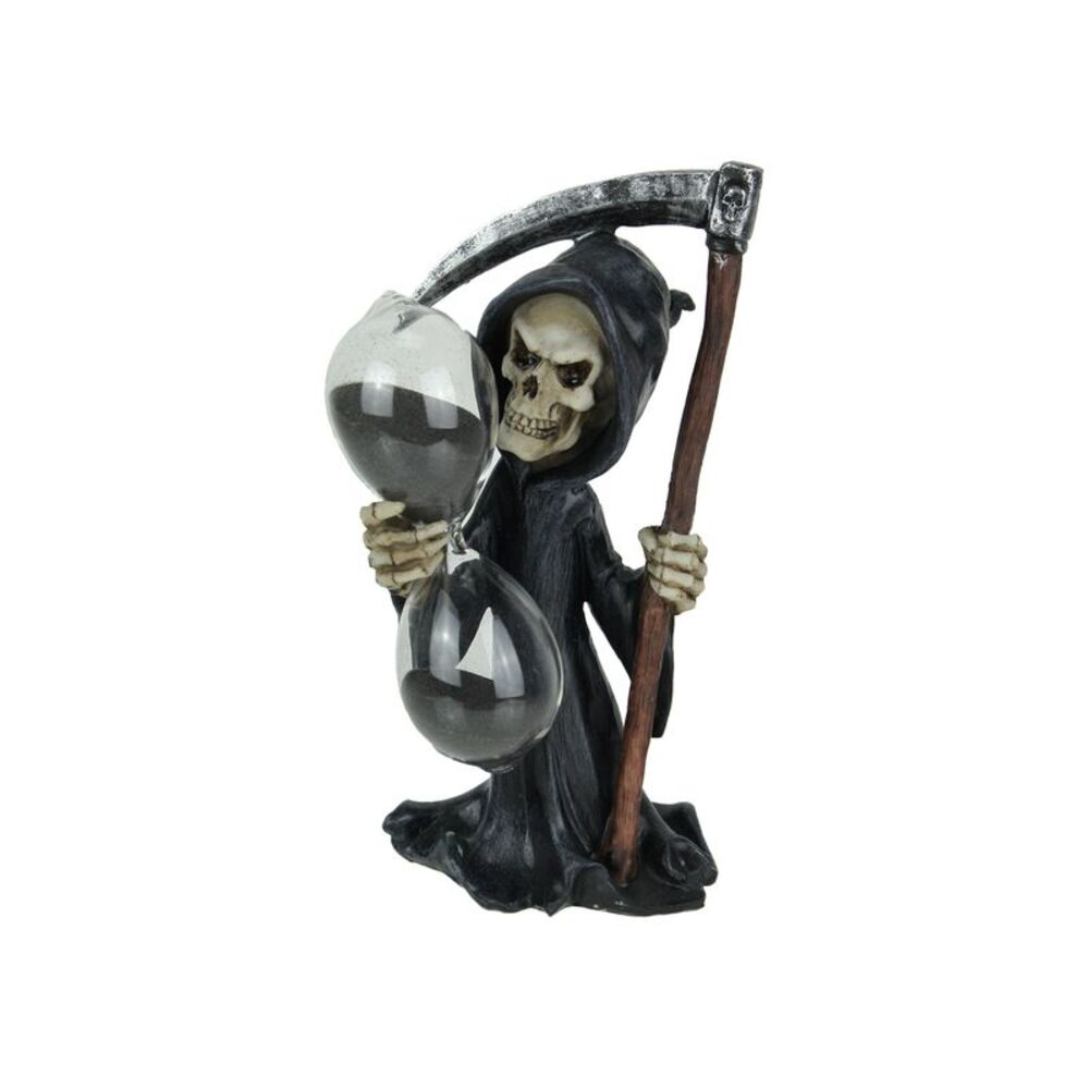 Time's Up! Gothic Grim Reaper Decorative Statue With Hourglass Sand Timer
